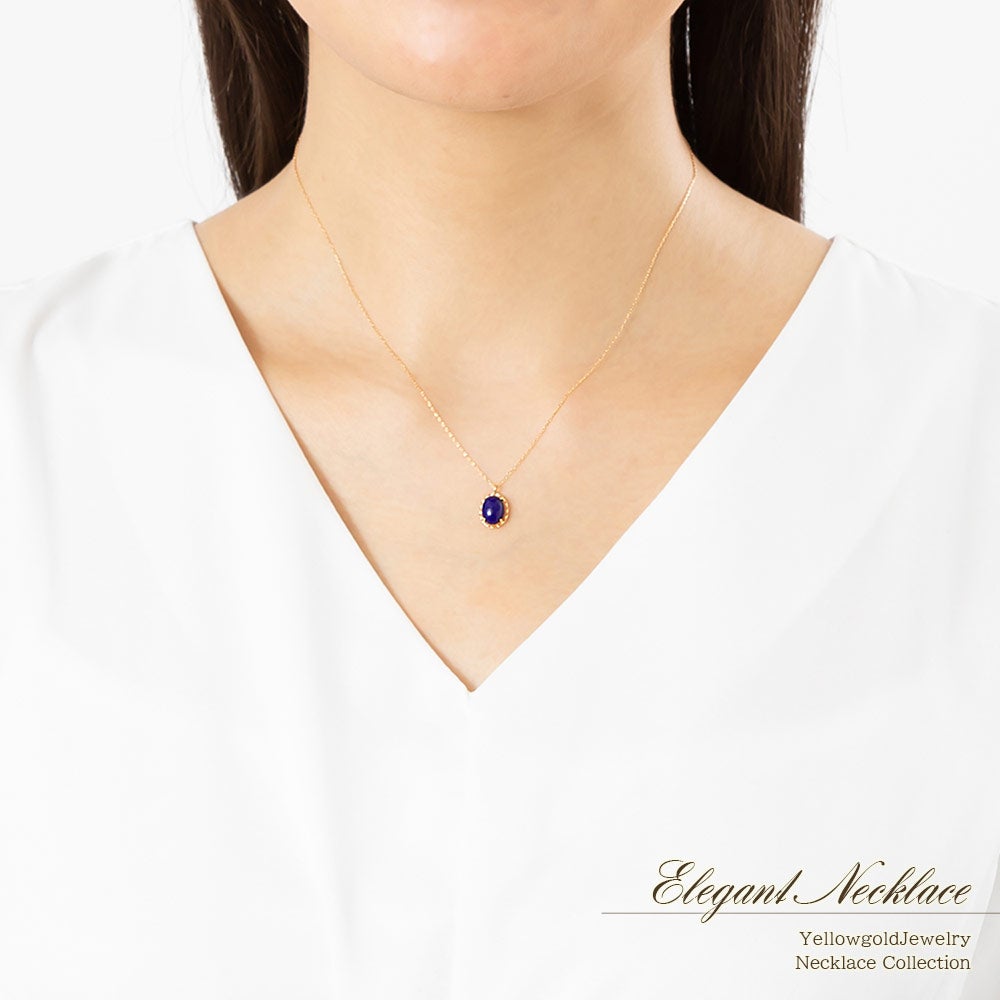 K18YG ラピスラズリネックレス_13