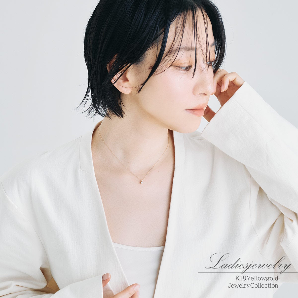 K18YG ダイヤモンド ネックレス_12