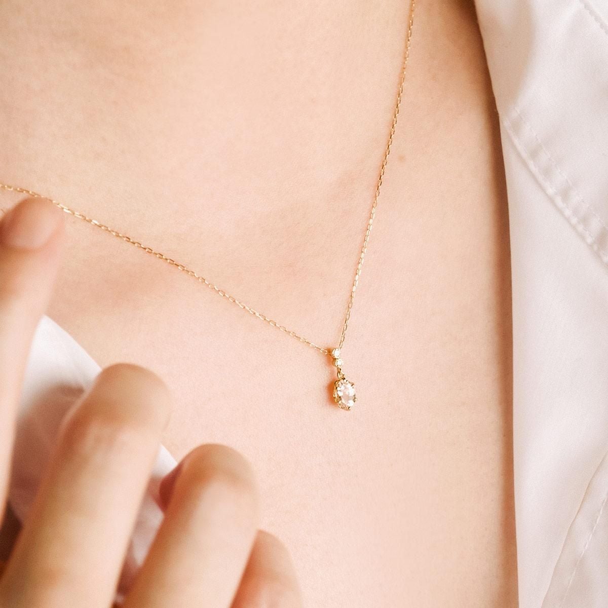 K18YG ダイヤモンド＆モルガナイトネックレス_04