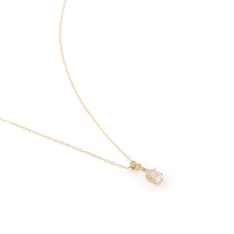 K18YG ダイヤモンド＆モルガナイトネックレス_09