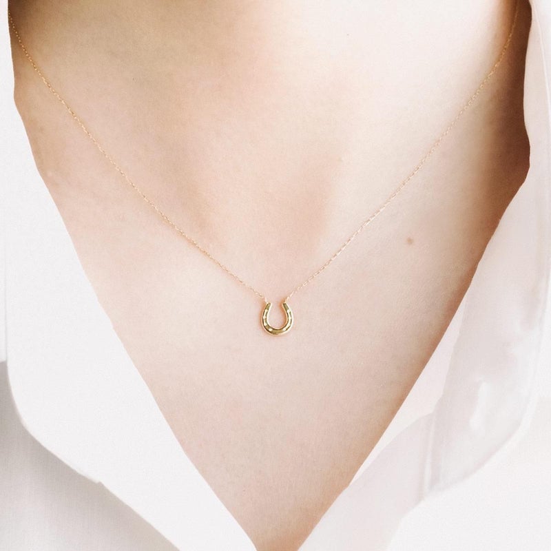 K18YG 馬蹄（ホースシュー）ネックレス_04