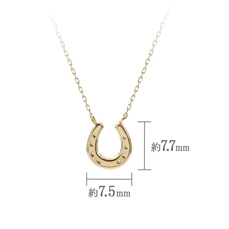 K18YG 馬蹄（ホースシュー）ネックレス_05