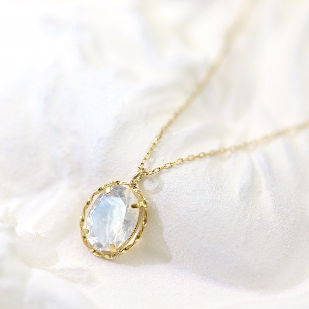 K18YG ブルームーンストーン ネックレス_10