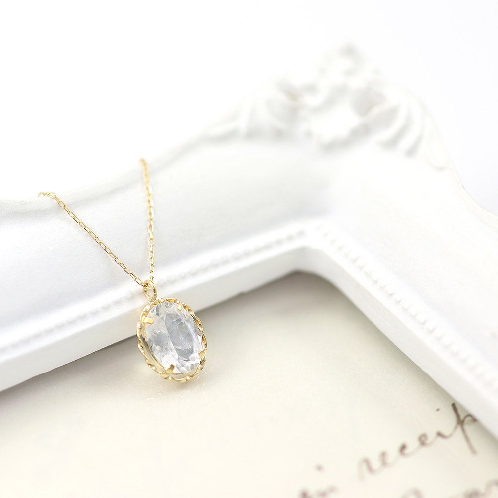 K18YG ブルームーンストーン ネックレス_12