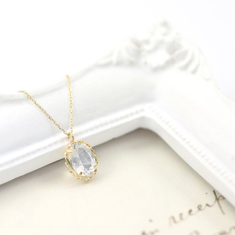 K18YG ブルームーンストーン ネックレス_12