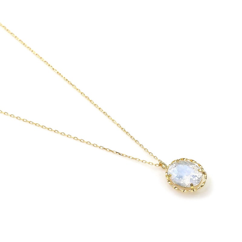 K18YG ブルームーンストーン ネックレス_13