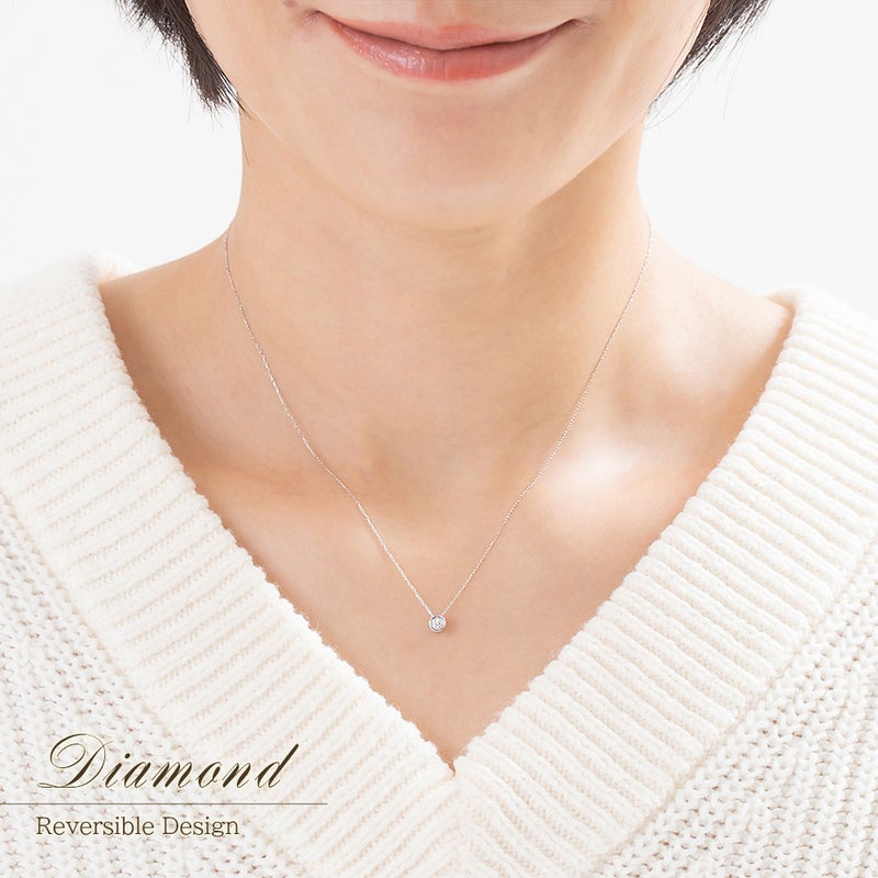 K18WG ダイヤモンド＆ルビー ネックレス_10