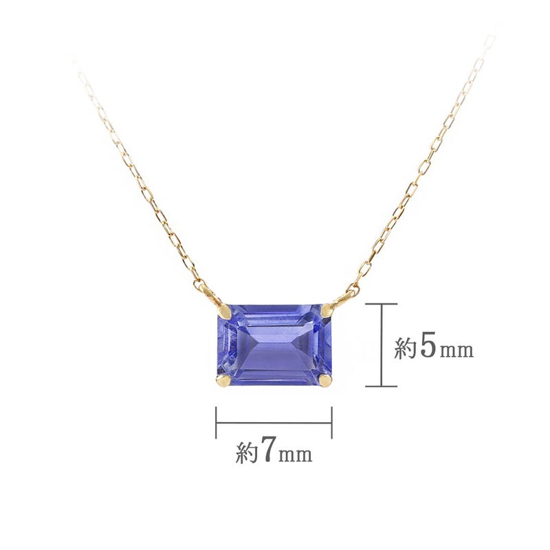 K18YG オクタゴンカット アイオライトネックレス_05