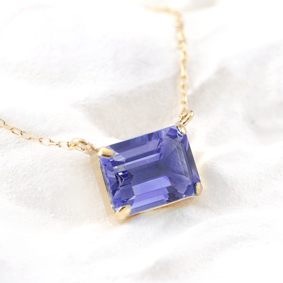 K18YG オクタゴンカット アイオライトネックレス_09