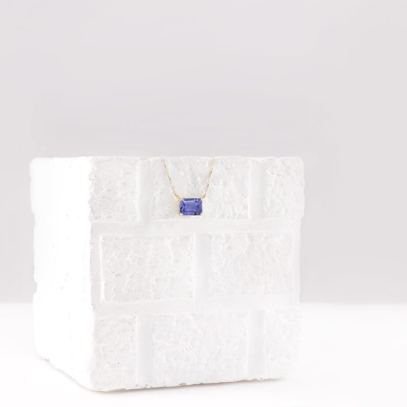 K18YG オクタゴンカット アイオライトネックレス_10