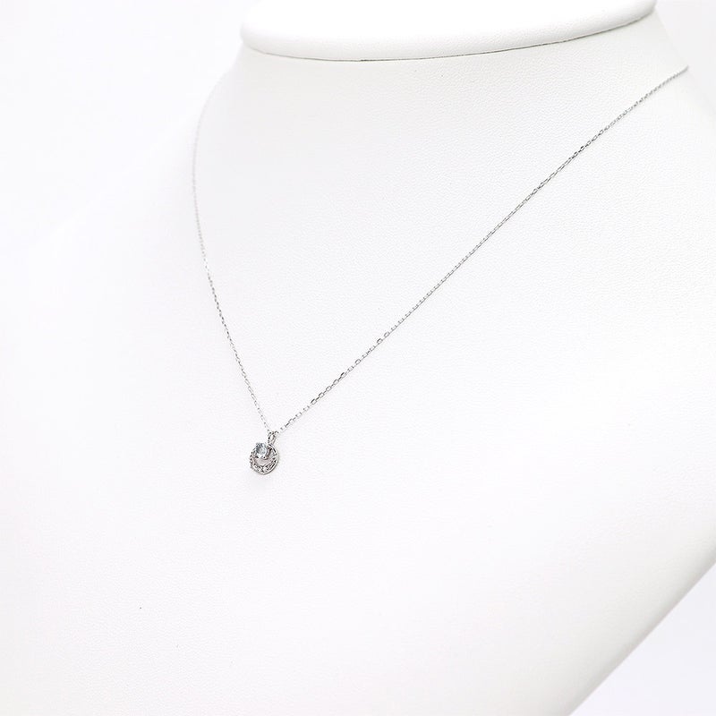 K18WG アクアマリン＆ダイヤモンド ネックレス_04