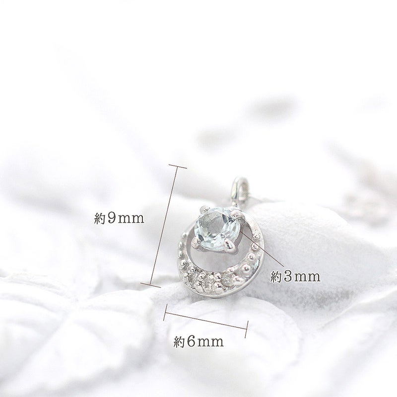 Pt900 アクアマリン＆ダイヤモンド ネックレス_01