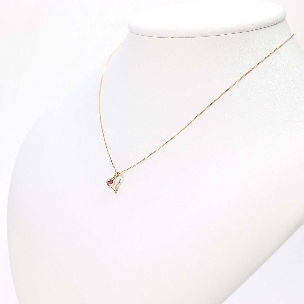 K18YG ルビー＆ダイヤモンド ネックレス_05