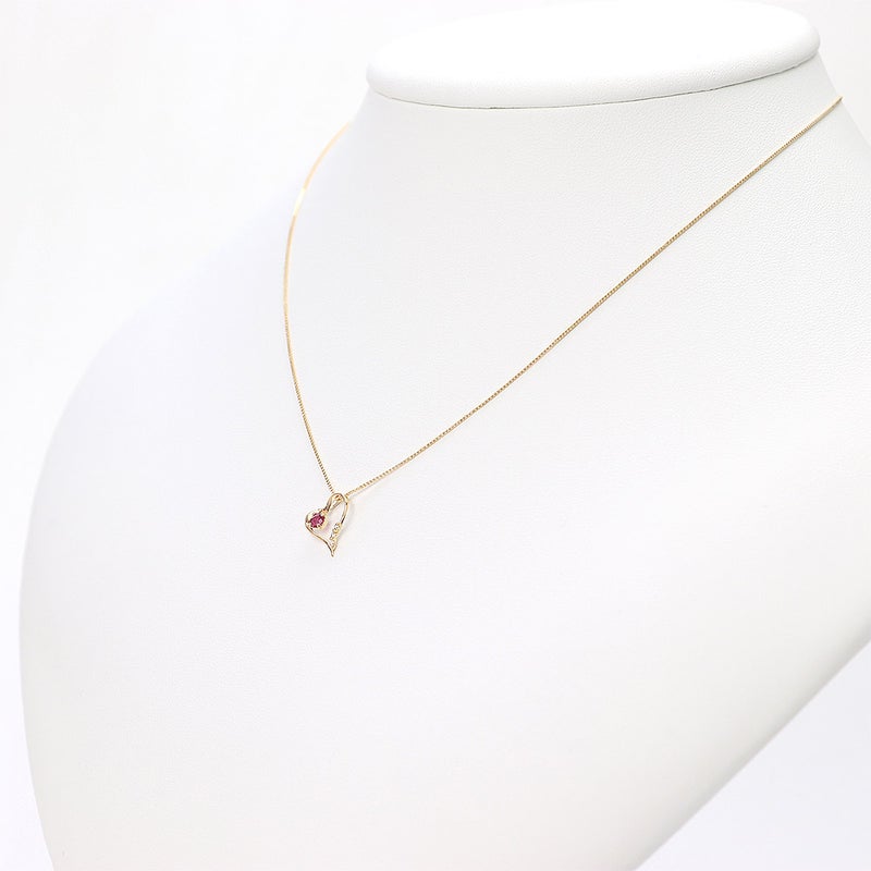 K18YG ルビー＆ダイヤモンド ネックレス_05