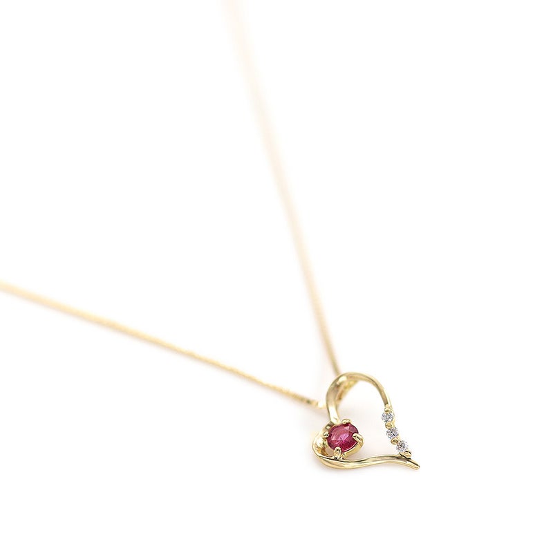 K18YG ルビー＆ダイヤモンド ネックレス_09