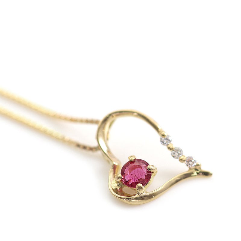 K18YG ルビー＆ダイヤモンド ネックレス_10