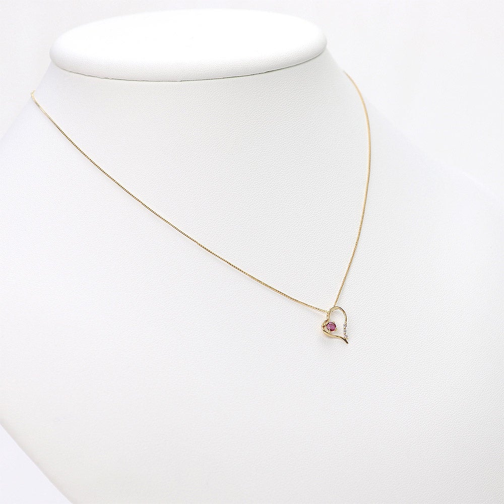 K18YG ルビー＆ダイヤモンド ネックレス_11