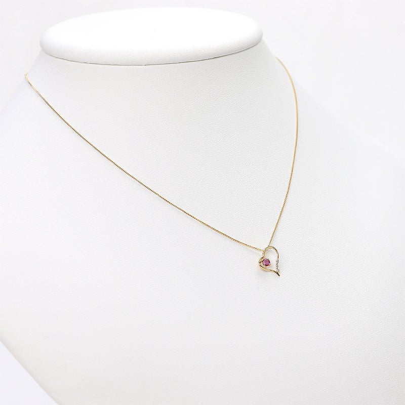 K18YG ルビー＆ダイヤモンド ネックレス_11