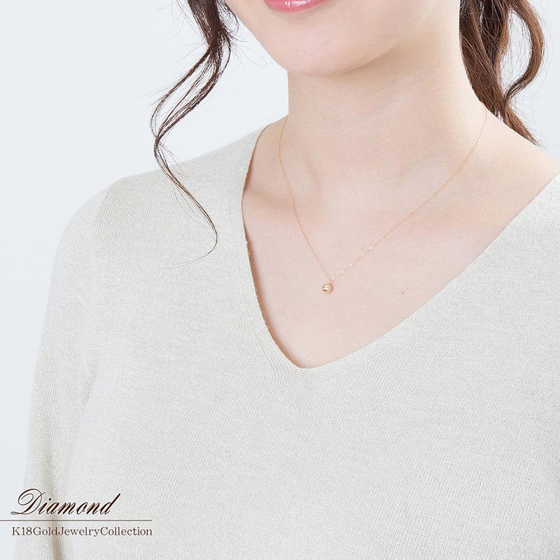 K18 ダイヤモンド ネックレス_05