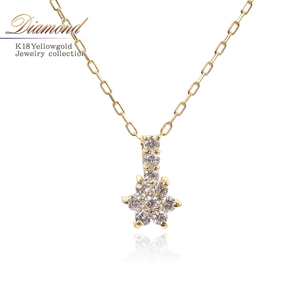 K18YG ダイヤモンド ネックレス_01