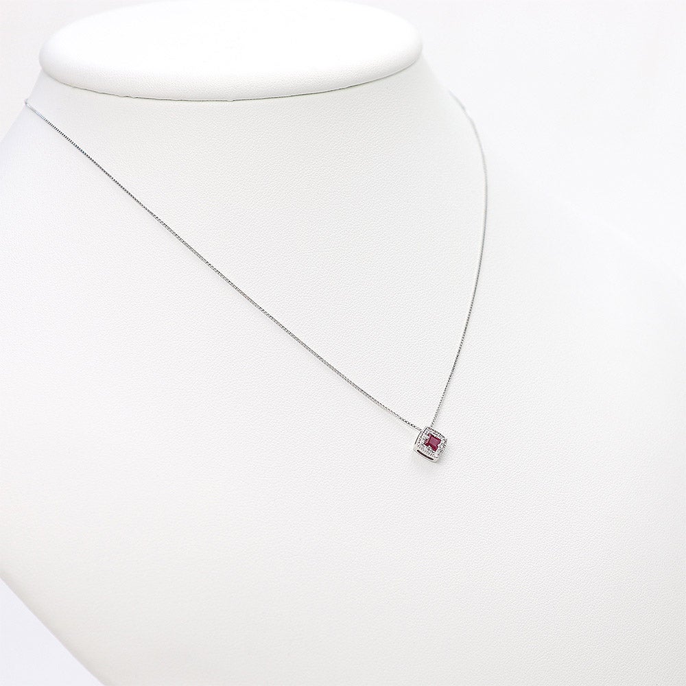 K18WG ルビー＆ダイヤモンド ネックレス_05