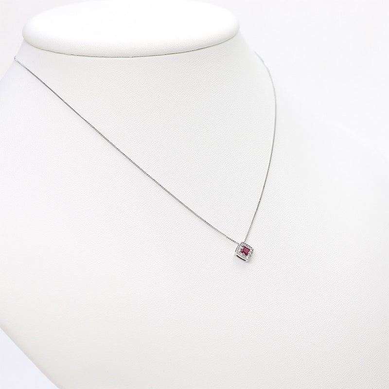 K18WG ルビー＆ダイヤモンド ネックレス_05