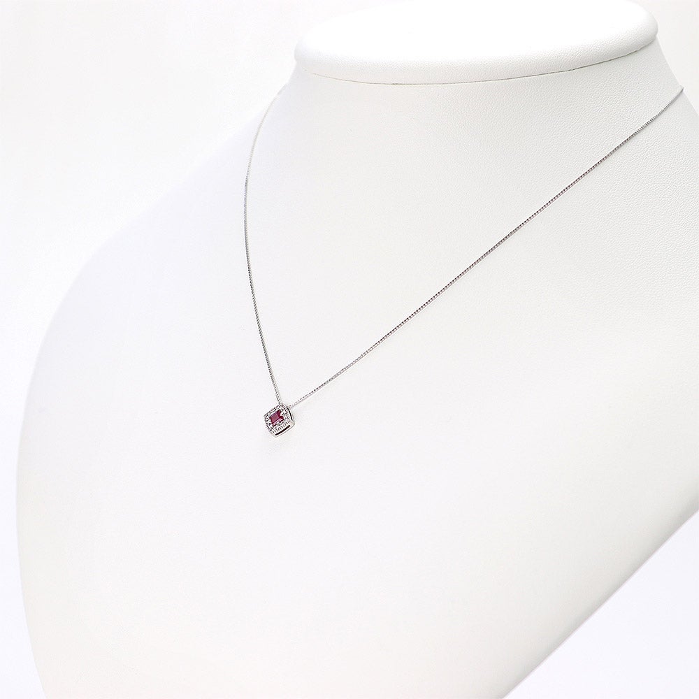 K18WG ルビー＆ダイヤモンド ネックレス_11