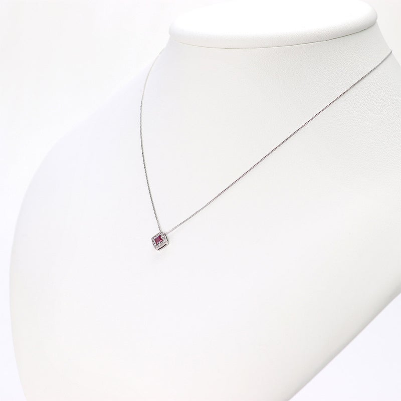 K18WG ルビー＆ダイヤモンド ネックレス_11