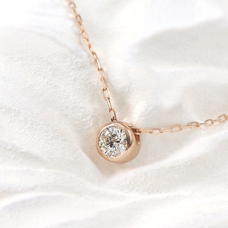 K18PG ダイヤモンド 一粒ネックレス_10