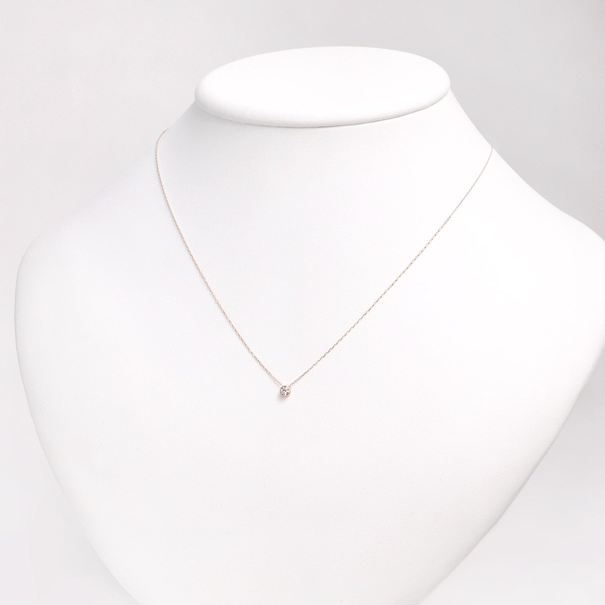 K18PG ダイヤモンド 一粒ネックレス_11