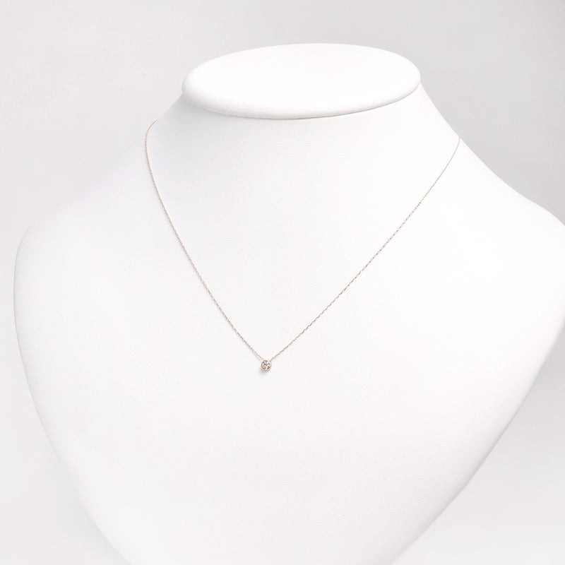 K18PG ダイヤモンド 一粒ネックレス_11