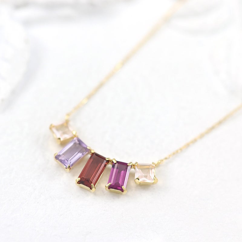 K18YG マルチストーン ネックレス_02