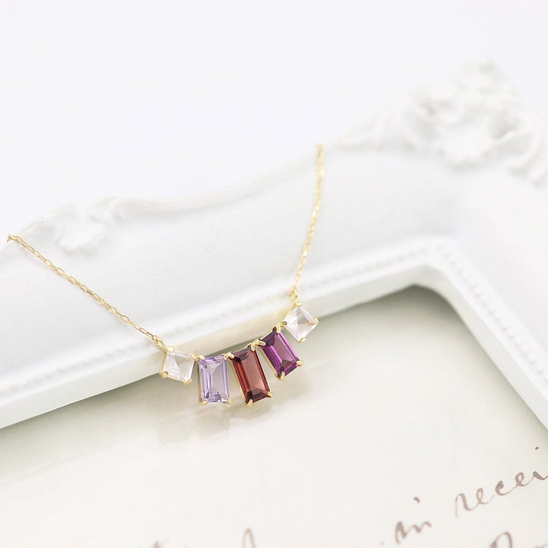 K18YG マルチストーン ネックレス_09