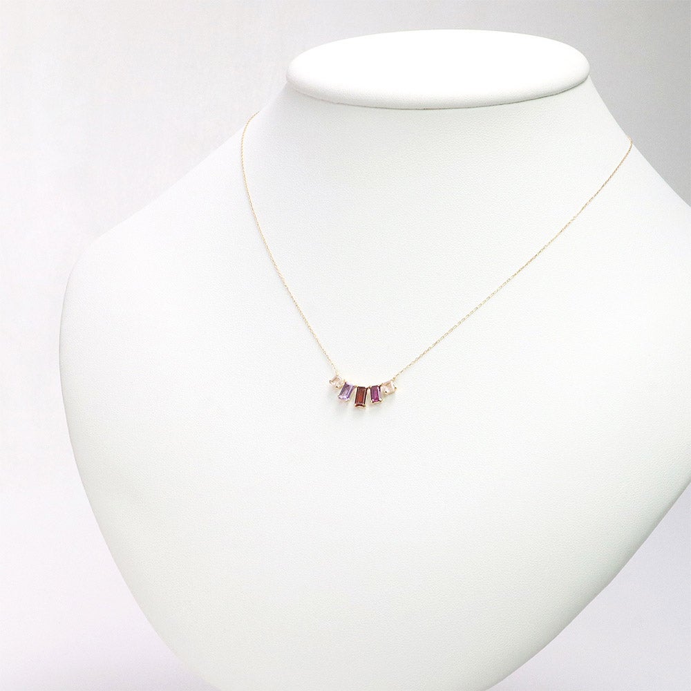 K18YG マルチストーン ネックレス_13