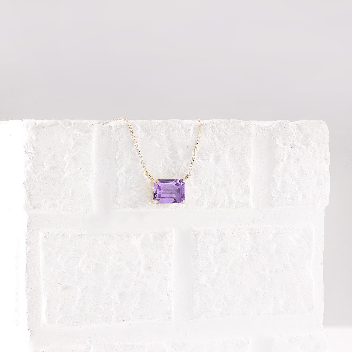K18YG オクタゴンカット アメジストネックレス_03