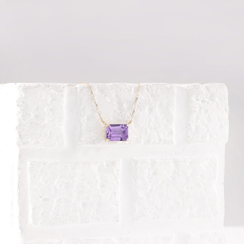 K18YG オクタゴンカット アメジストネックレス_03
