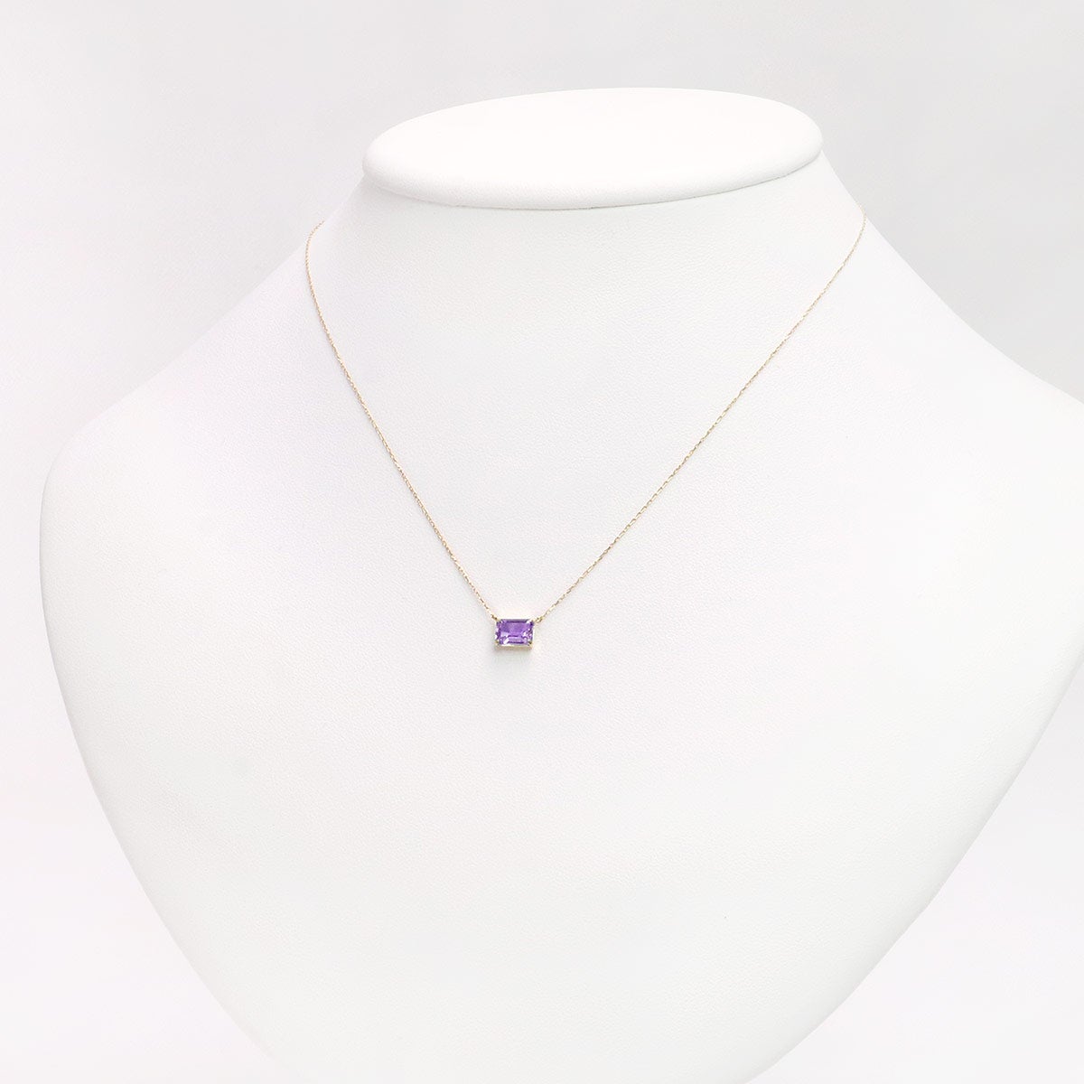 K18YG オクタゴンカット アメジストネックレス_11