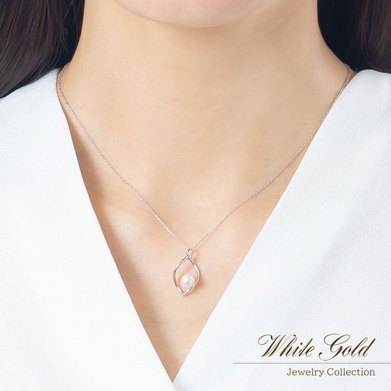 K18WG あこや真珠 ネックレス_05