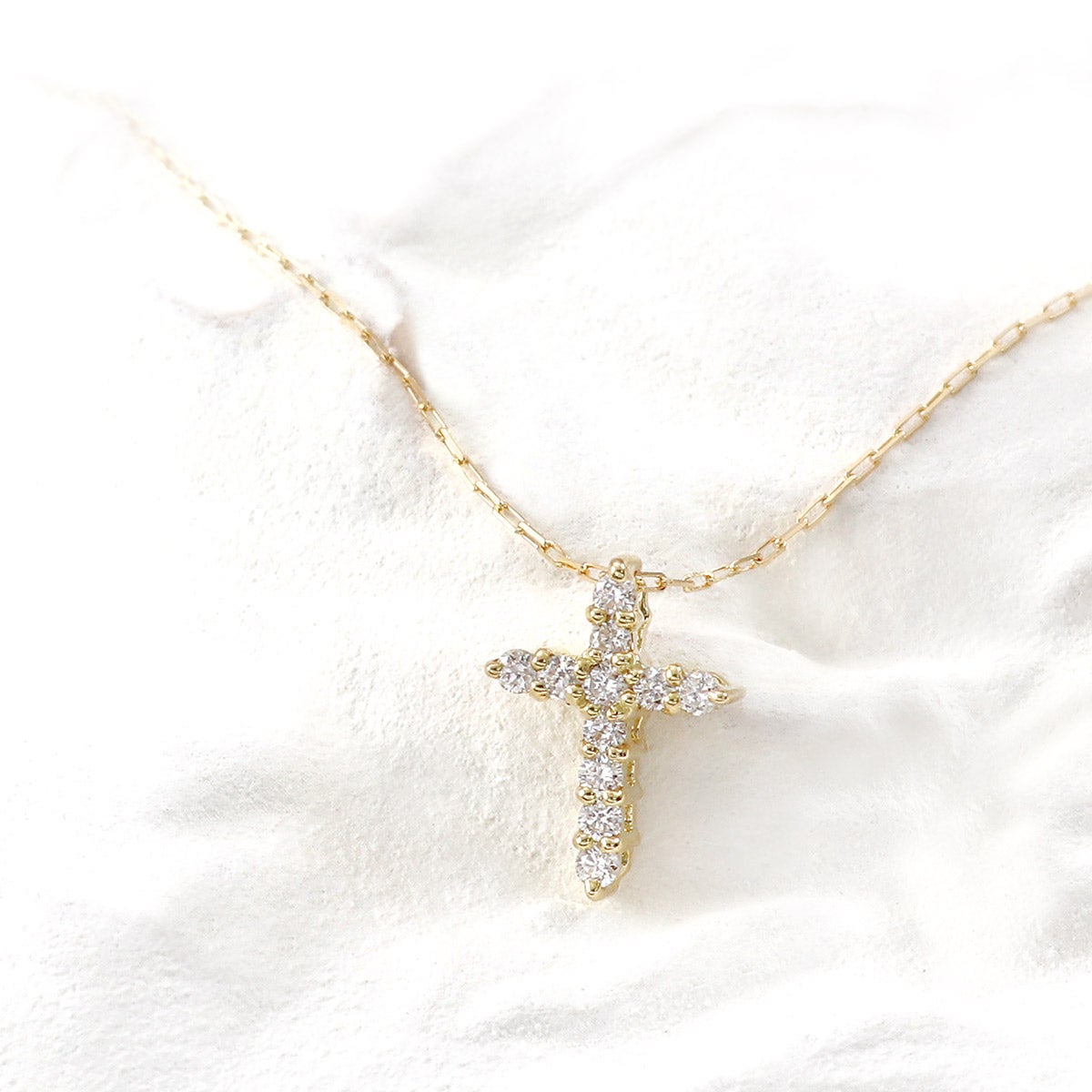K18YG クロスモチーフ ダイヤモンドネックレス_03