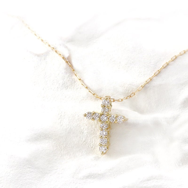 K18YG クロスモチーフ ダイヤモンドネックレス_03