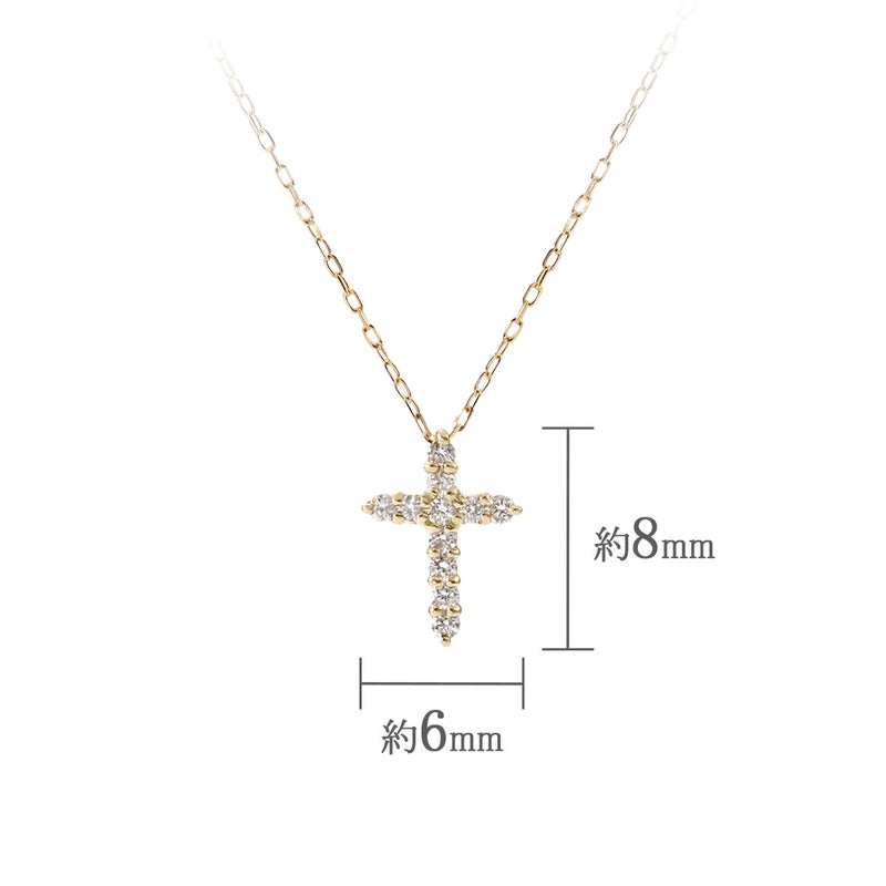 K18YG クロスモチーフ ダイヤモンドネックレス_05