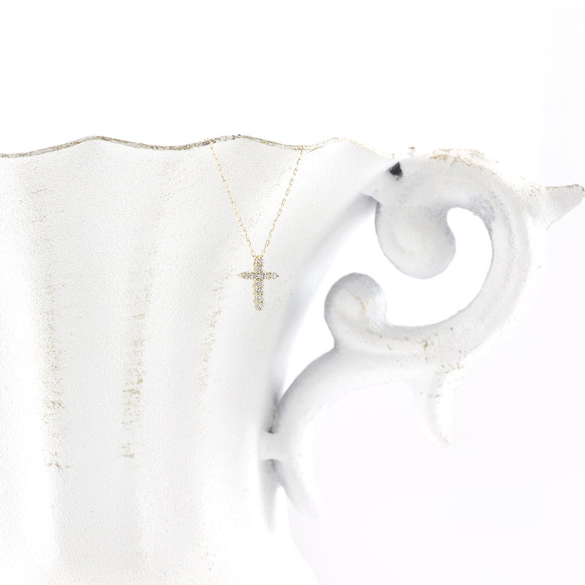 K18YG クロスモチーフ ダイヤモンドネックレス_11