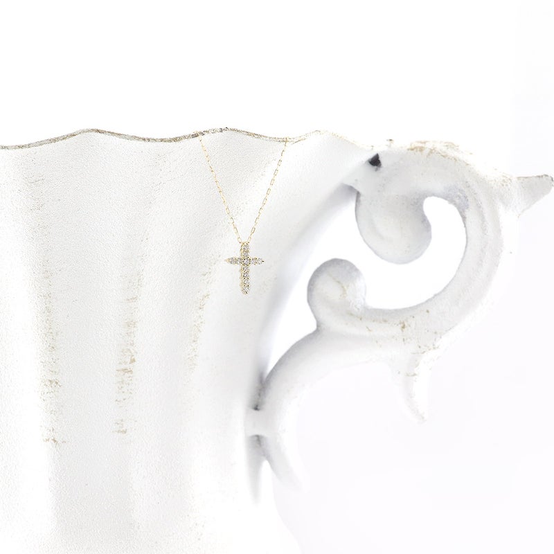 K18YG クロスモチーフ ダイヤモンドネックレス_11