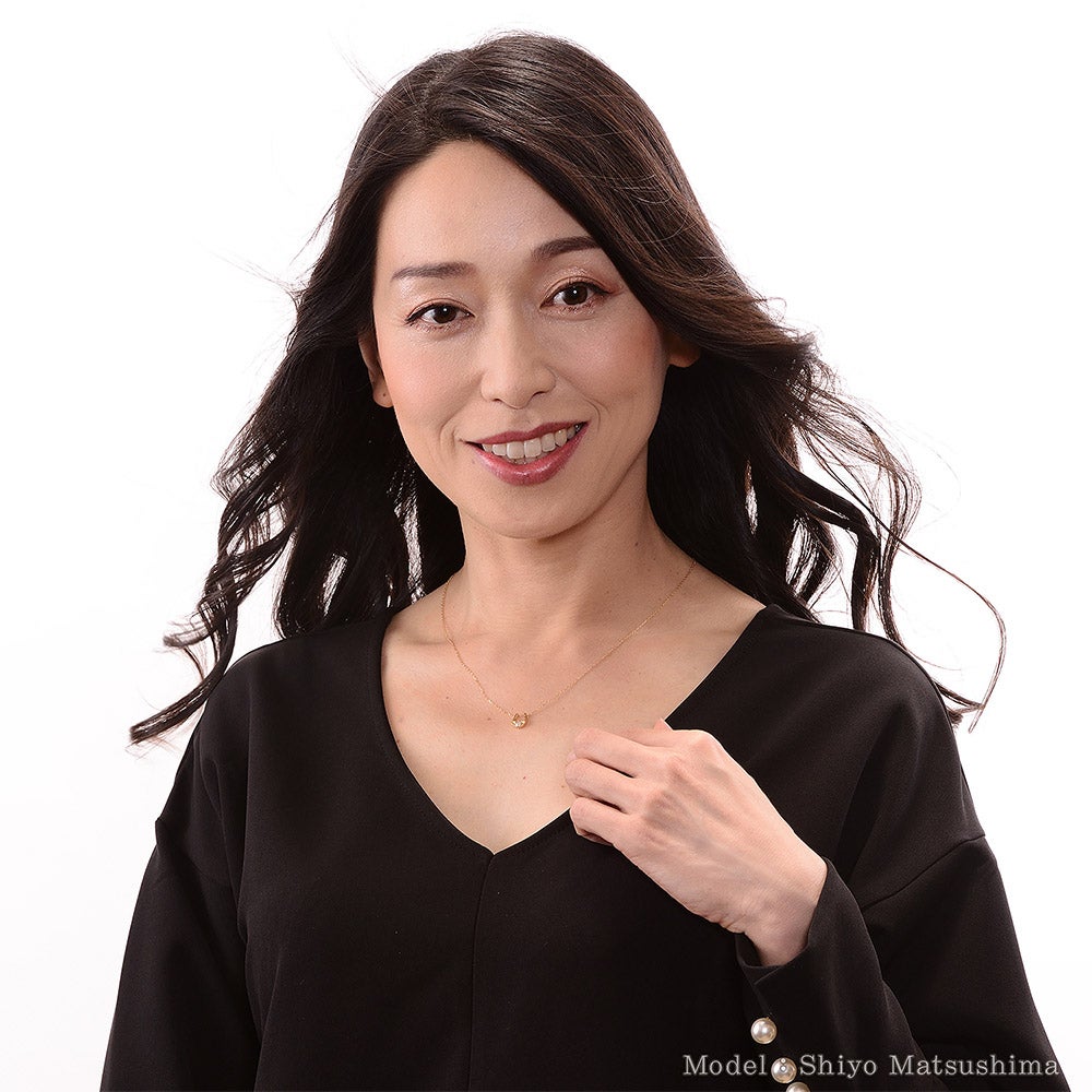 K18 心葉 ダイヤモンド 0.1ct 葵×馬蹄（ホースシュー）ネックレス_11