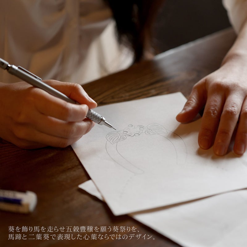 K18 心葉 ダイヤモンド 0.1ct 葵×馬蹄（ホースシュー）ネックレス_13