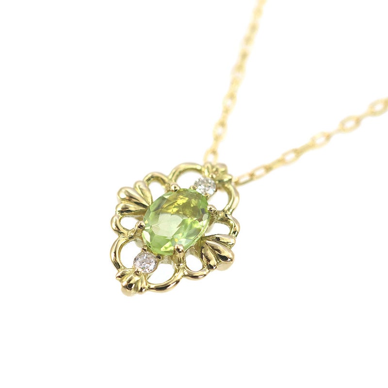 K18YG ペリドット＆ダイヤモンド ネックレス_04
