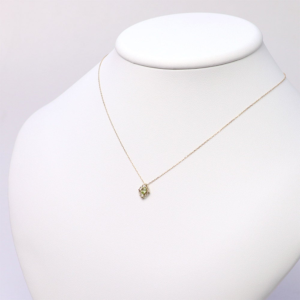 K18YG ペリドット＆ダイヤモンド ネックレス_10