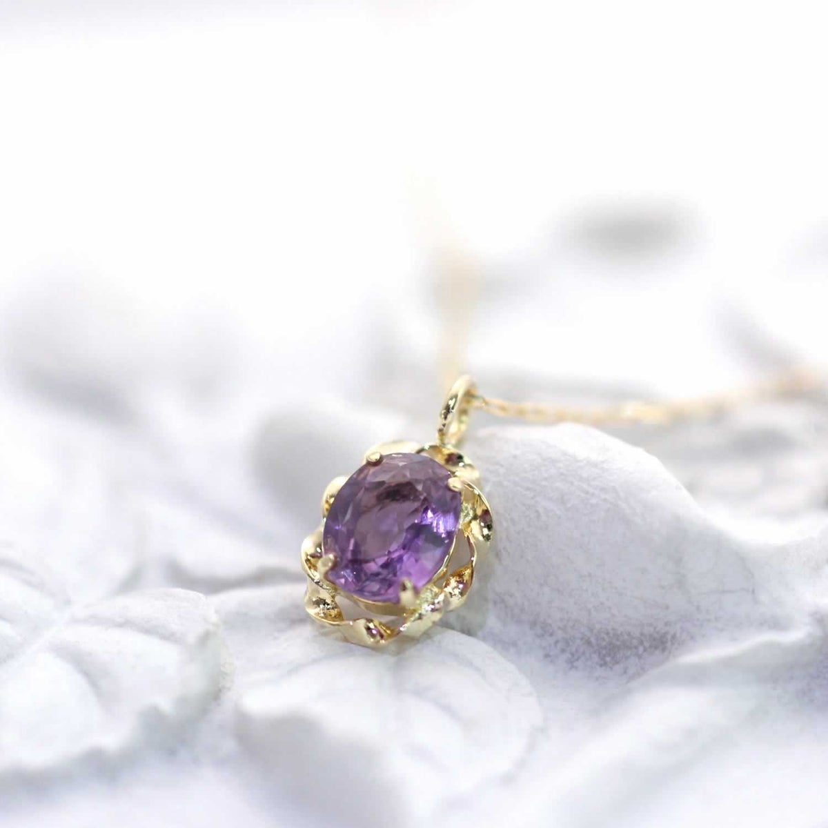 K18YG ヴァイオレットサファイア ネックレス 9月の誕生石_02