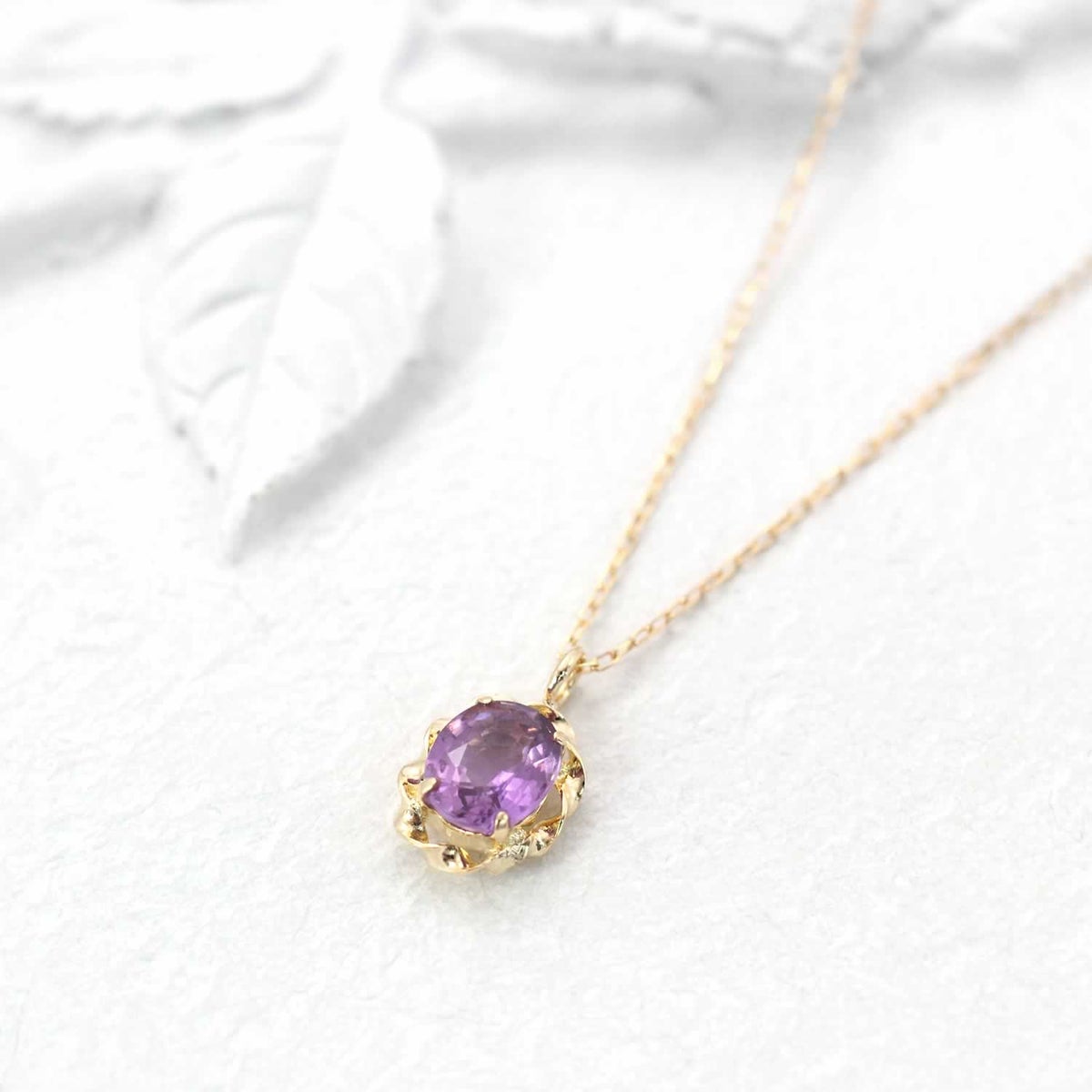 K18YG ヴァイオレットサファイア ネックレス 9月の誕生石_04