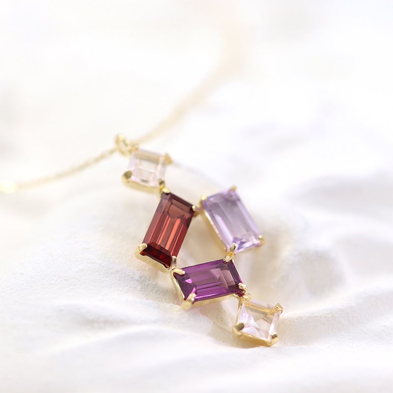 K18YG マルチストーン ネックレス_02